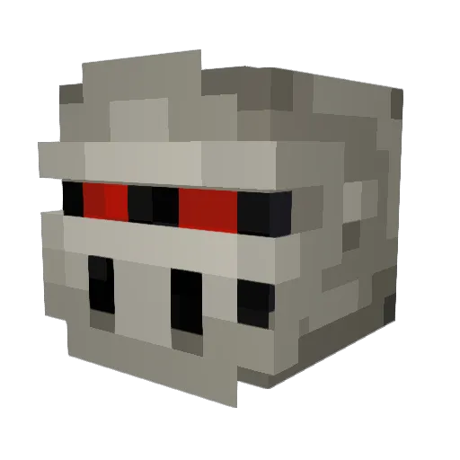 Gagabrain Minecraft avatar head, 3D render