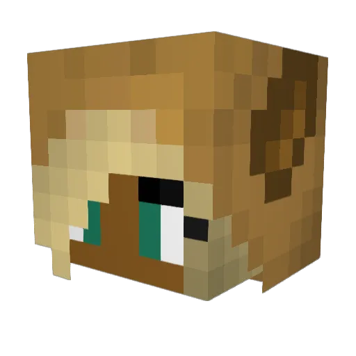 Gage_Eevee Minecraft avatar head, 3D render