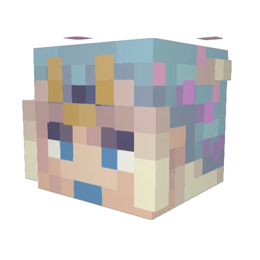 Gagemcninja Minecraft avatar head, 3D render