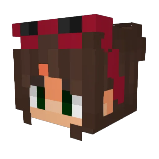 Gagerade_ Minecraft avatar head, 3D render
