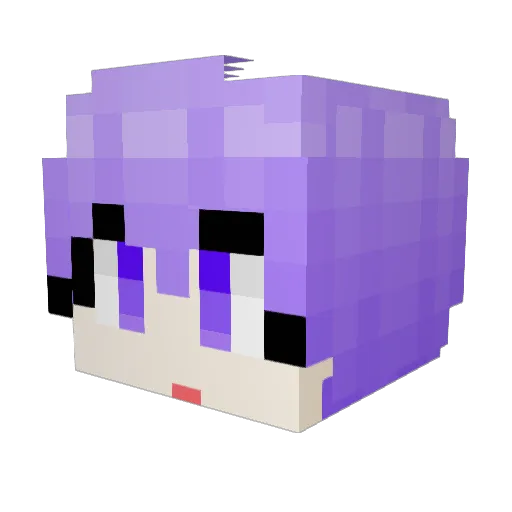 Gagic Minecraft avatar head, 3D render