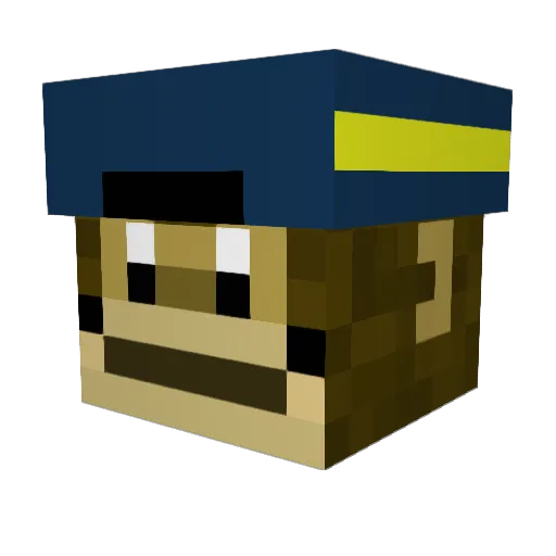 Gagicio Minecraft avatar head, 3D render
