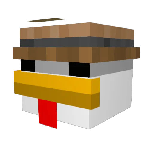 Gagragox Minecraft avatar head, 3D render
