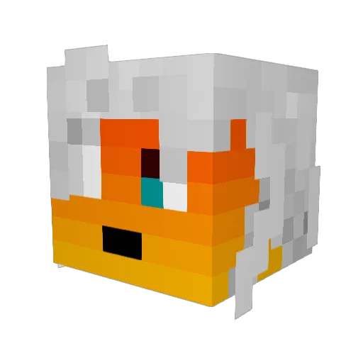 Gahb Minecraft avatar head, 3D render