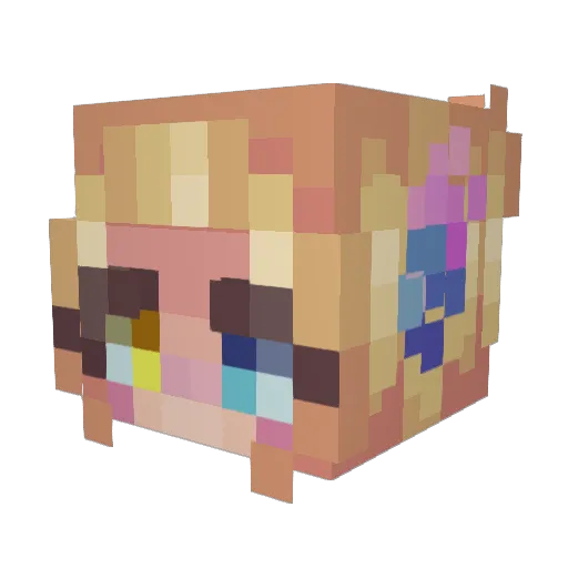 Gahlifrex Minecraft avatar head, 3D render
