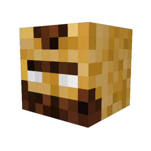 GaiRomano Minecraft avatar head, 3D render