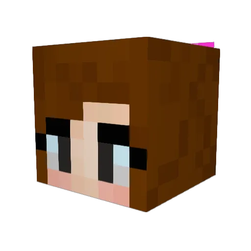 Gaia17 Minecraft avatar head, 3D render