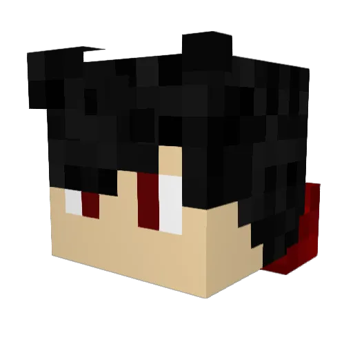 GaiaTheBoss Minecraft avatar head, 3D render