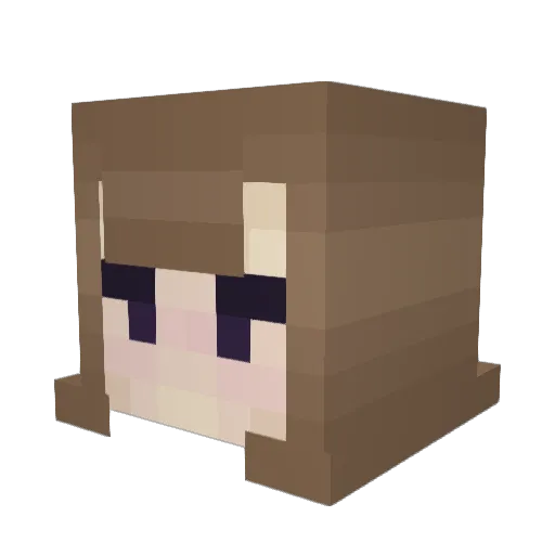 Gaiaen Minecraft avatar head, 3D render