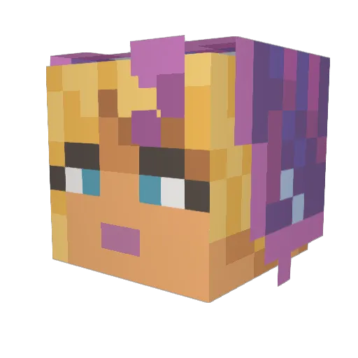 Gailchips Minecraft avatar head, 3D render