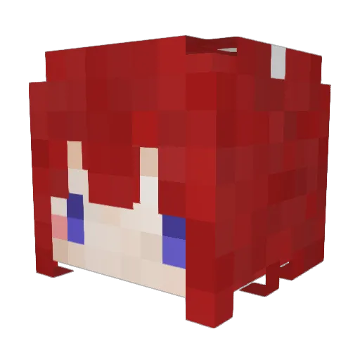 Gaillard Minecraft avatar head, 3D render