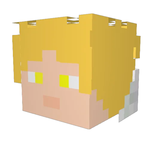 GainKX Minecraft avatar head, 3D render