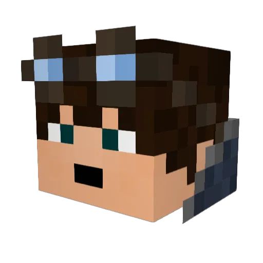 Gaindul Minecraft avatar head, 3D render