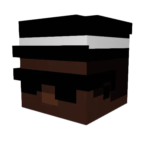 Gainzy Minecraft avatar head, 3D render