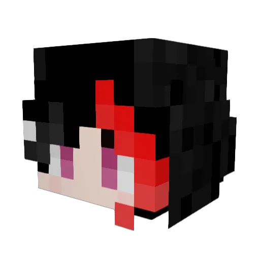 Gaitok Minecraft avatar head, 3D render
