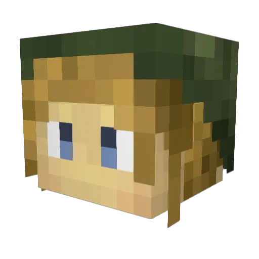 Gaius Minecraft avatar head, 3D render