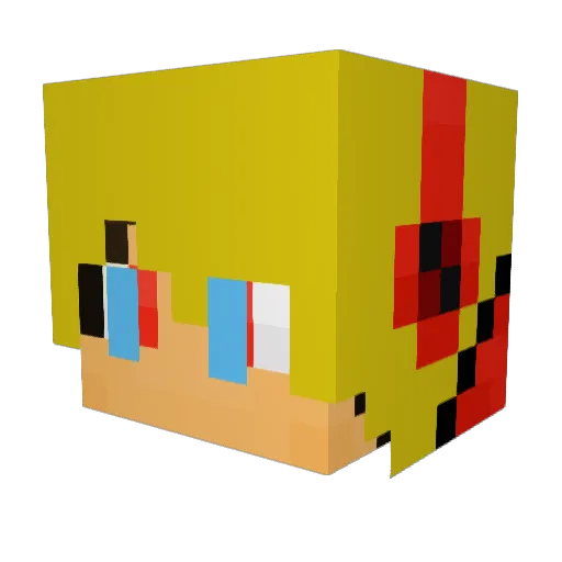 Gajda4 Minecraft avatar head, 3D render
