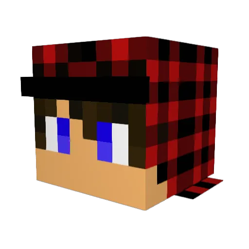 Gajdys Minecraft avatar head, 3D render