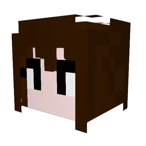 GakGyuri Minecraft avatar head, 3D render
