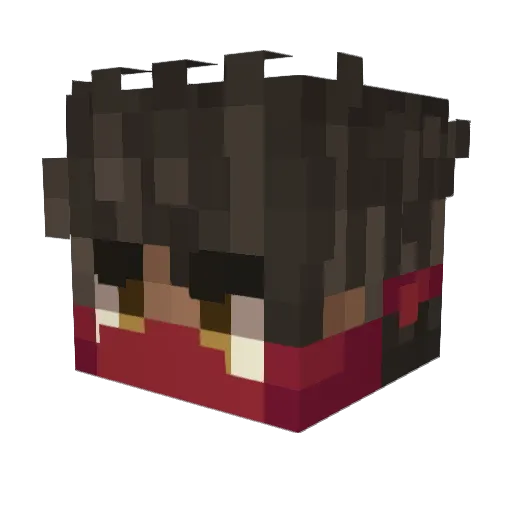 Gakim Minecraft avatar head, 3D render