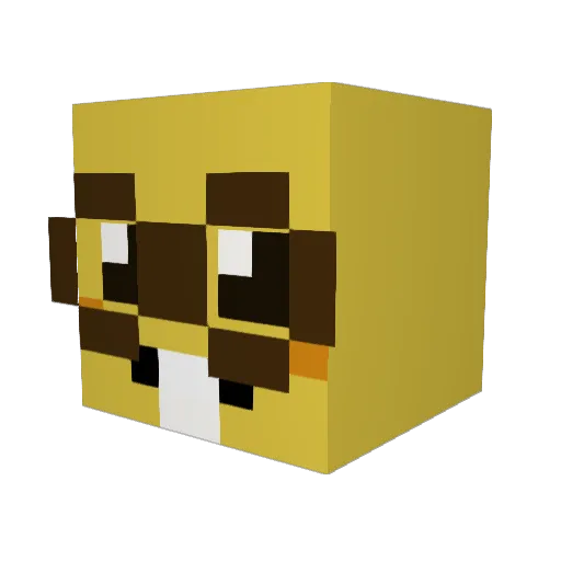 Gakivara Minecraft avatar head, 3D render