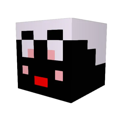 GakuYamada Minecraft avatar head, 3D render