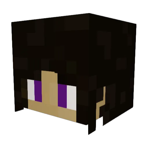 Gakva Minecraft avatar head, 3D render
