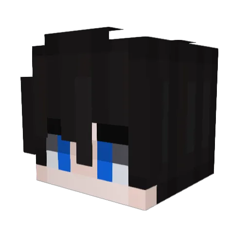 Gal3tte Minecraft avatar head, 3D render