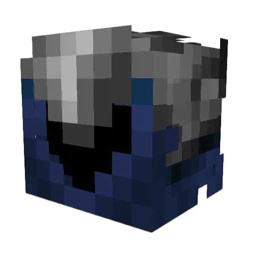 Gal5ntis Minecraft avatar head, 3D render