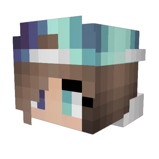 GalRothschild Minecraft avatar head, 3D render