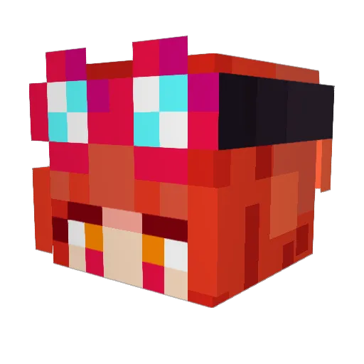 Gal_DX Minecraft avatar head, 3D render