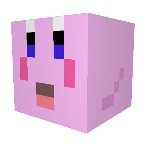 Gala78 Minecraft avatar head, 3D render