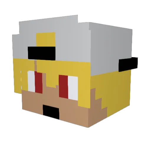 Galaad95 Minecraft avatar head, 3D render