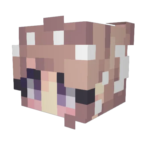 GalacZee Minecraft avatar head, 3D render