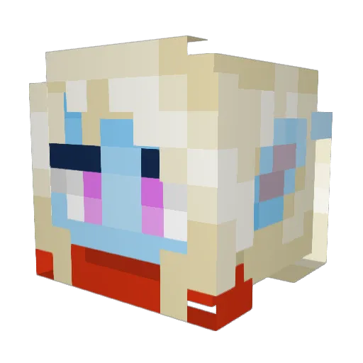 Galacktic Minecraft avatar head, 3D render