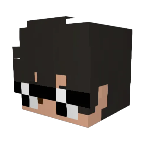 Galacsea Minecraft avatar head, 3D render