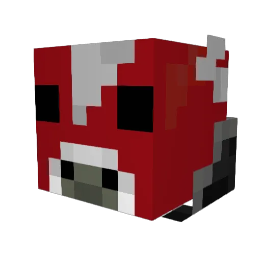Galactamoo Minecraft avatar head, 3D render