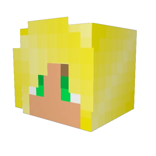 Galactar Minecraft avatar head, 3D render