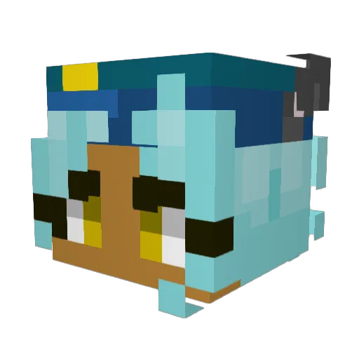 GalactiGal Minecraft avatar head, 3D render
