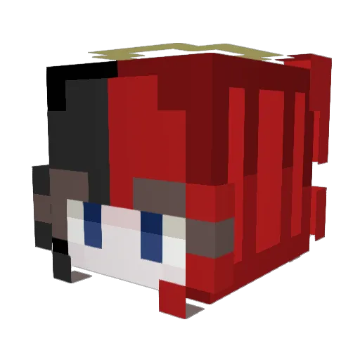 Galactia123 Minecraft avatar head, 3D render