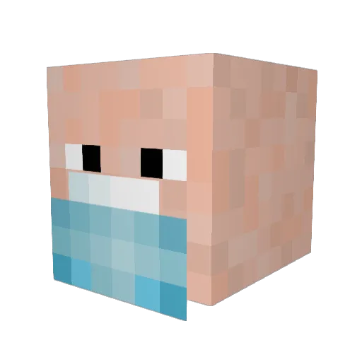 Galactic047 Minecraft avatar head, 3D render
