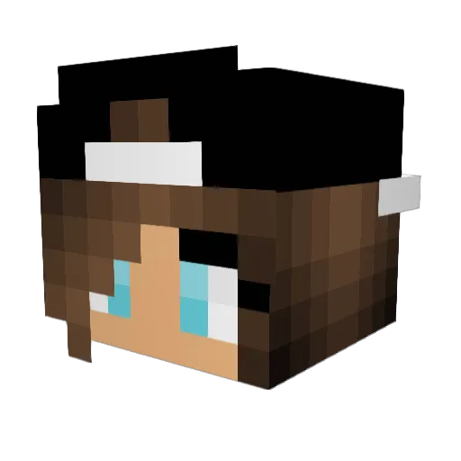 GalacticKitten_ Minecraft avatar head, 3D render