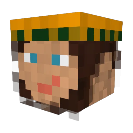 GalacticPark Minecraft avatar head, 3D render