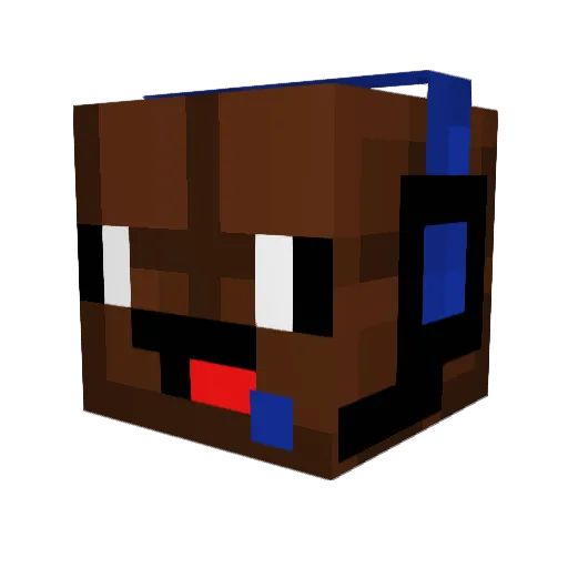 GalacticPurge Minecraft avatar head, 3D render