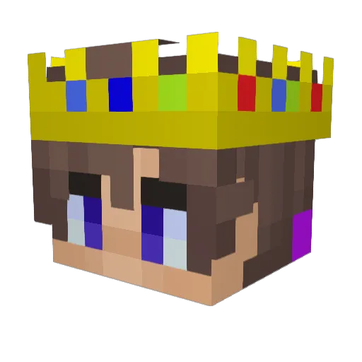 GalacticPuzzle Minecraft avatar head, 3D render