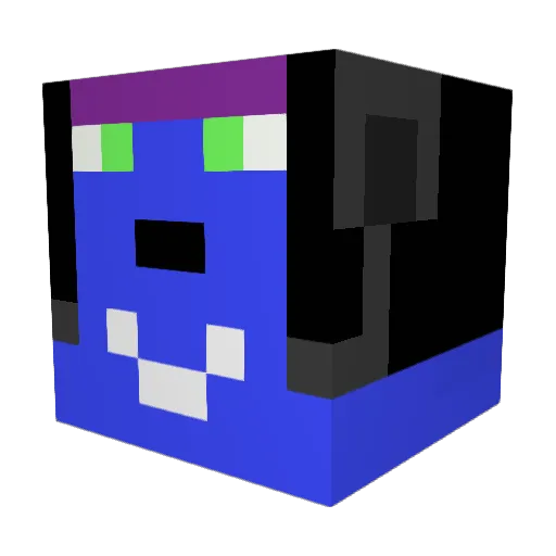 GalacticStarfall Minecraft avatar head, 3D render