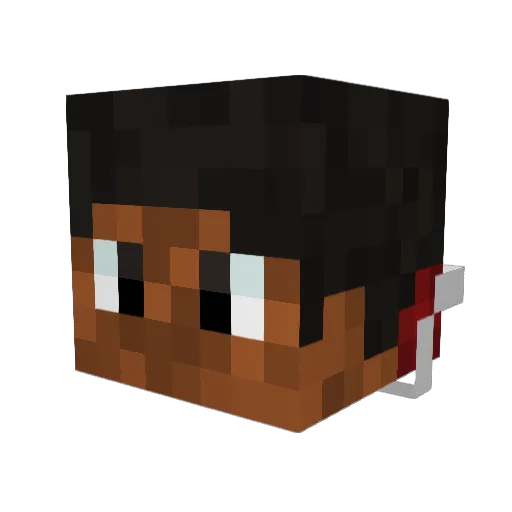 GalacticThief Minecraft avatar head, 3D render