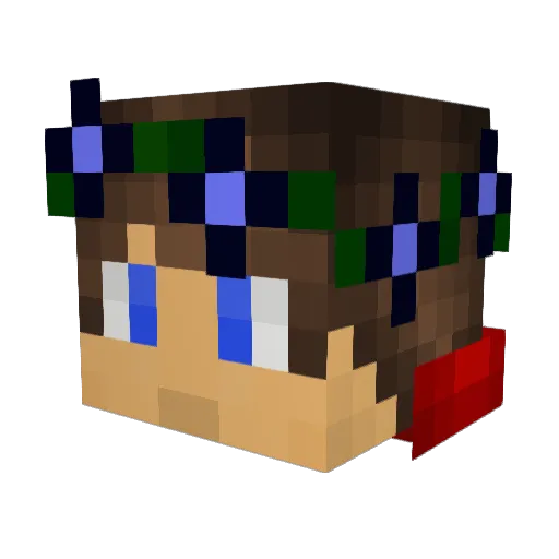 Galactic_Pug Minecraft avatar head, 3D render