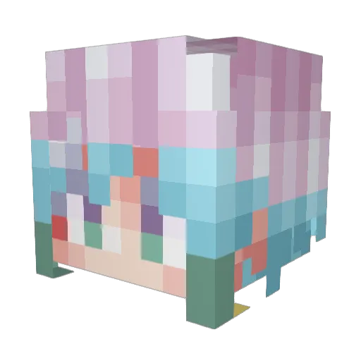 Galactic_xChaos Minecraft avatar head, 3D render