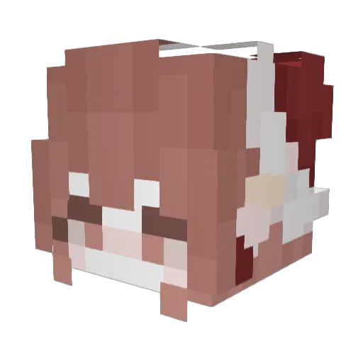 GalactikW Minecraft avatar head, 3D render